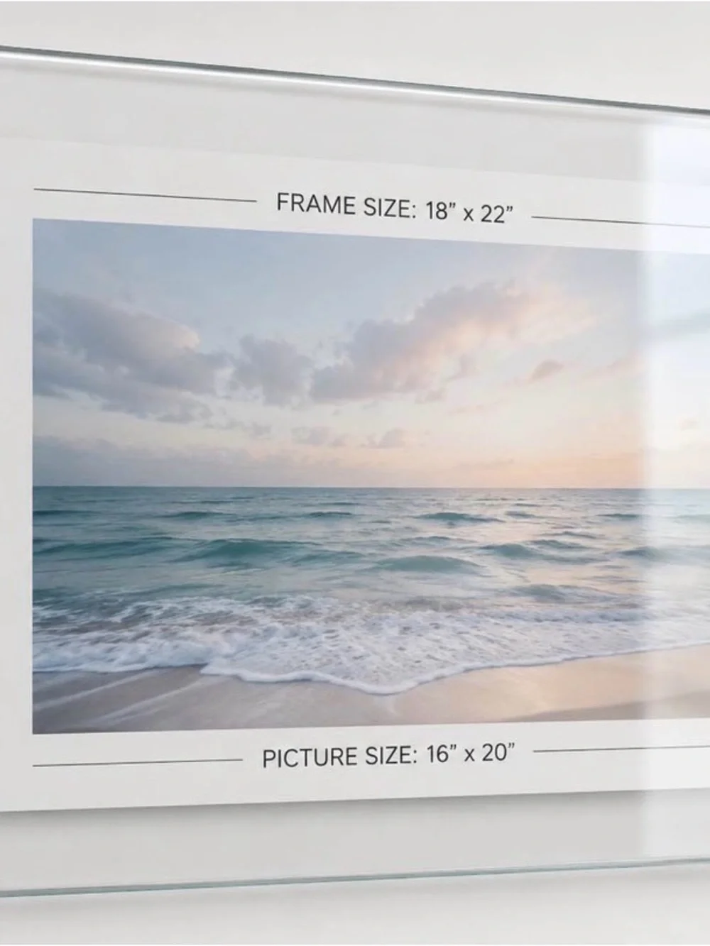 Coastal Serenity Seascape Print in Blue by